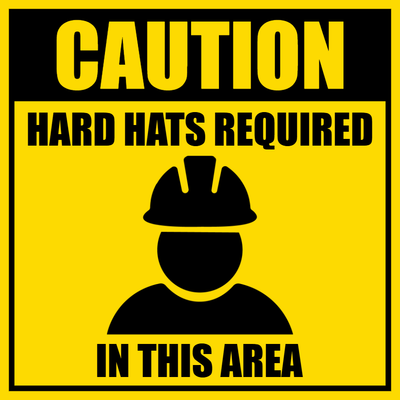 Custom Outdoor Safety Signs Multiple Sizes Hard Hats Required