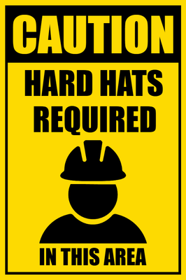 Custom Outdoor Safety Signs Multiple Sizes Hard Hats Required