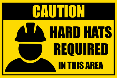 Custom Outdoor Safety Signs Multiple Sizes Hard Hats Required