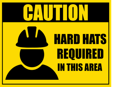 Custom Outdoor Safety Signs Multiple Sizes Hard Hats Required