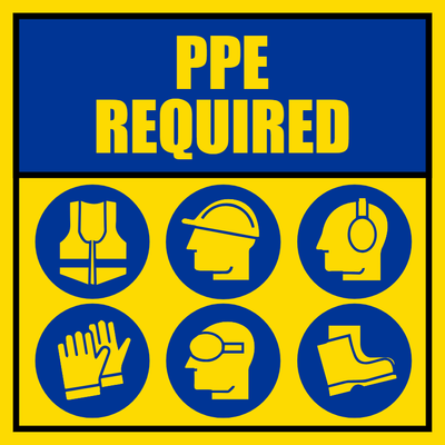 Custom Outdoor Safety Signs Multiple Sizes PPE Required