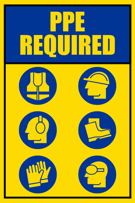 Custom Outdoor Safety Signs Multiple Sizes PPE Required