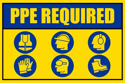 Custom Outdoor Safety Signs Multiple Sizes PPE Required