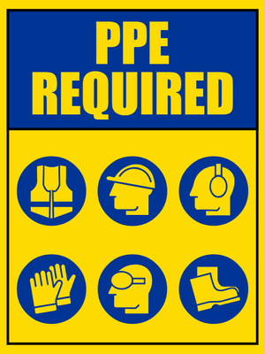 Custom Outdoor Safety Signs Multiple Sizes PPE Required