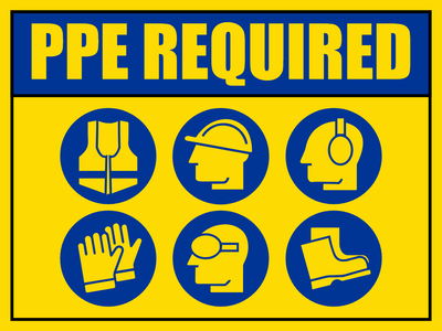 Custom Outdoor Safety Signs Multiple Sizes PPE Required