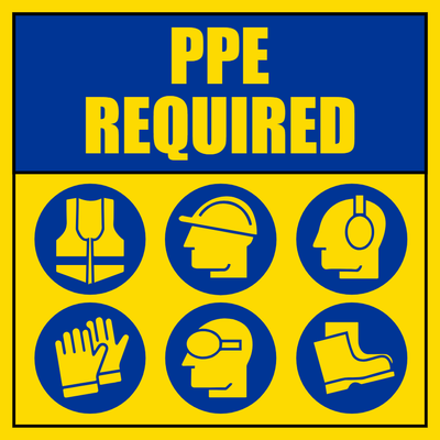 Custom Outdoor Safety Signs Multiple Sizes PPE Required