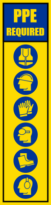 Custom Outdoor Safety Signs Multiple Sizes PPE Required
