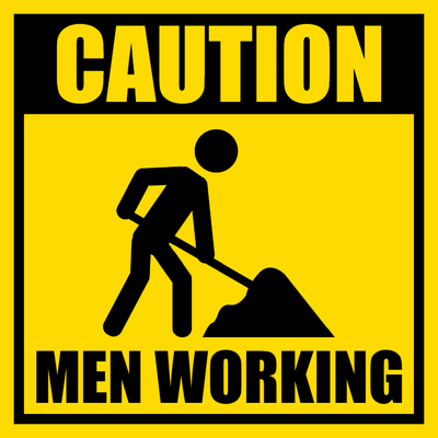 Custom Outdoor Safety Signs Multiple Sizes Men Working