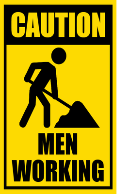 Custom Outdoor Safety Signs Multiple Sizes Men Working