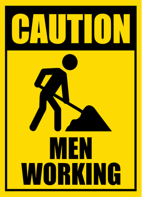 Custom Outdoor Safety Signs Multiple Sizes Men Working