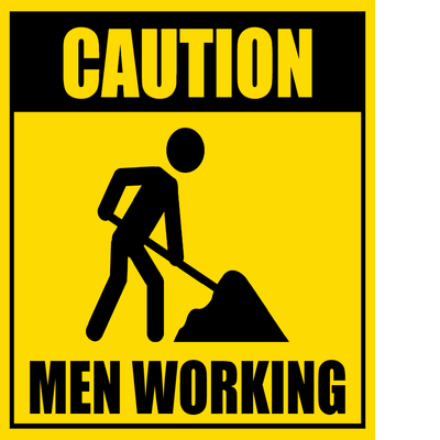 Custom Outdoor Safety Signs Multiple Sizes Men Working