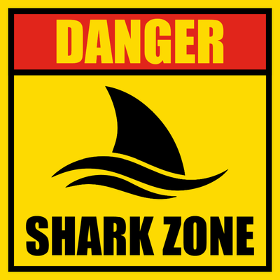 Custom Outdoor Safety Signs Multiple Sizes Shark Zone