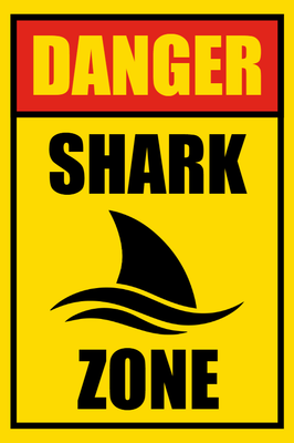 Custom Outdoor Safety Signs Multiple Sizes Shark Zone