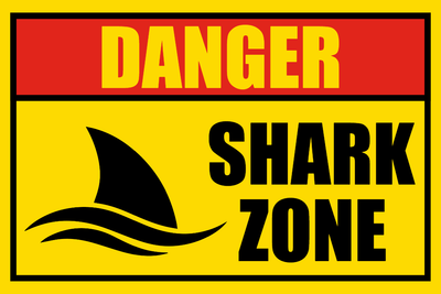 Custom Outdoor Safety Signs Multiple Sizes Shark Zone