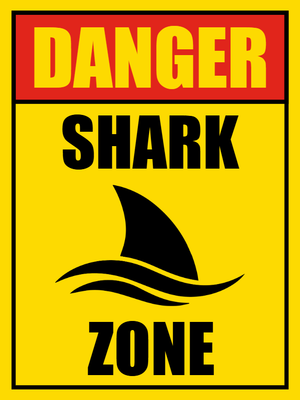 Custom Outdoor Safety Signs Multiple Sizes Shark Zone