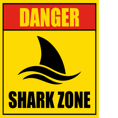 Custom Outdoor Safety Signs Multiple Sizes Shark Zone