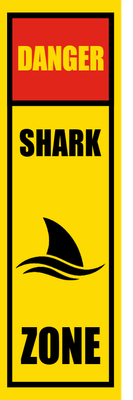 Custom Outdoor Safety Signs Multiple Sizes Shark Zone
