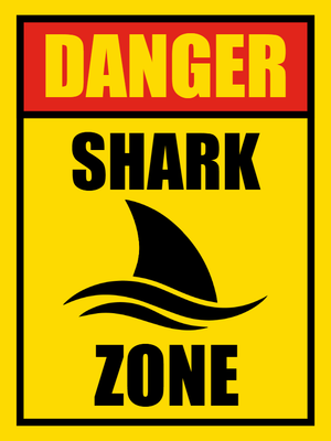 Custom Outdoor Safety Signs Multiple Sizes Shark Zone