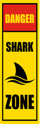 Custom Outdoor Safety Signs Multiple Sizes Shark Zone