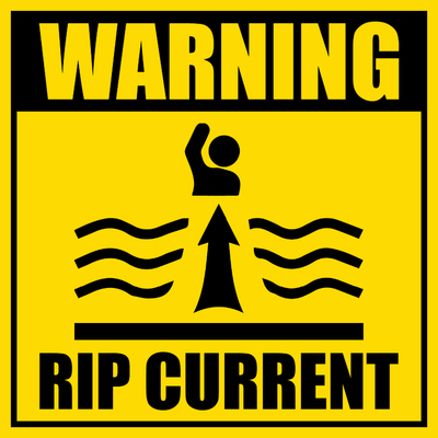 Custom Outdoor Safety Signs Multiple Sizes Warning Rip Current