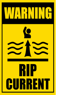 Custom Outdoor Safety Signs Multiple Sizes Warning Rip Current