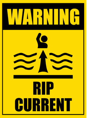 Custom Outdoor Safety Signs Multiple Sizes Warning Rip Current