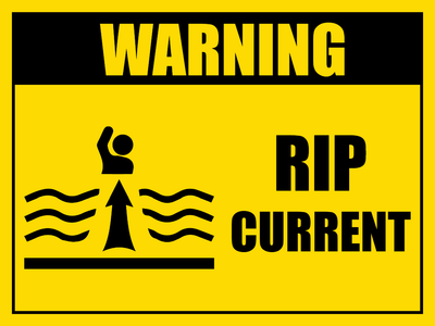 Custom Outdoor Safety Signs Multiple Sizes Warning Rip Current