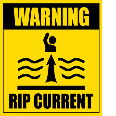 Custom Outdoor Safety Signs Multiple Sizes Warning Rip Current