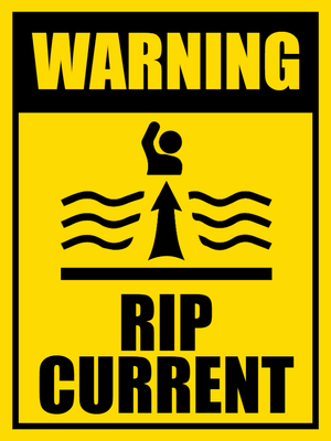 Custom Outdoor Safety Signs Multiple Sizes Warning Rip Current