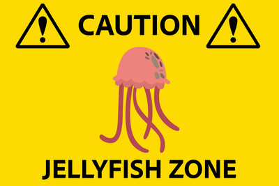 Custom Outdoor Safety Signs Multiple Sizes Jellyfish Zone