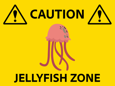 Custom Outdoor Safety Signs Multiple Sizes Jellyfish Zone