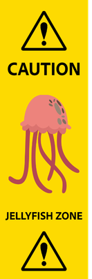 Custom Outdoor Safety Signs Multiple Sizes Jellyfish Zone