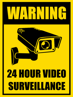 Custom Outdoor Safety Signs Multiple Sizes Surveillance Signs
