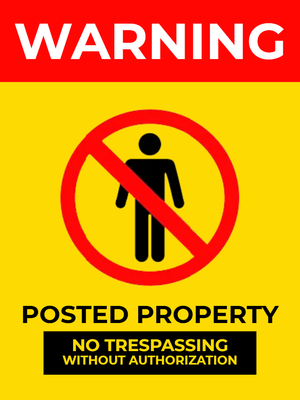 Custom Outdoor Safety Signs Multiple Sizes Posted Property