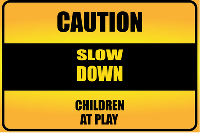 Custom Outdoor Yard Signs Multiple Sizes Caution Slow Down