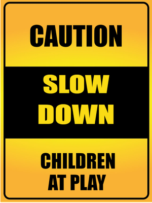 Custom Outdoor Yard Signs Multiple Sizes Caution Slow Down