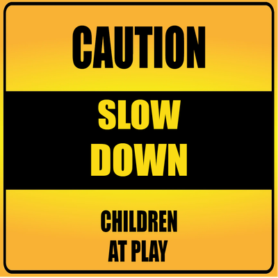 Custom Outdoor Yard Signs Multiple Sizes Caution Slow Down