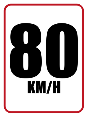 Custom Outdoor Yard Signs Multiple Sizes Speed Limit 80 KM/hr