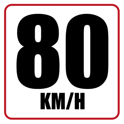 Custom Outdoor Yard Signs Multiple Sizes Speed Limit 80 KM/hr