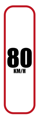 Custom Outdoor Yard Signs Multiple Sizes Speed Limit 80 KM/hr