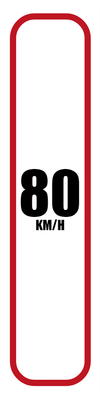 Custom Outdoor Yard Signs Multiple Sizes Speed Limit 80 KM/hr