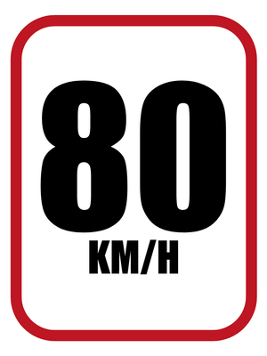 Custom Outdoor Yard Signs Multiple Sizes Speed Limit 80 KM/hr