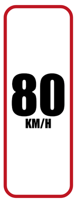 Custom Outdoor Yard Signs Multiple Sizes Speed Limit 80 KM/hr
