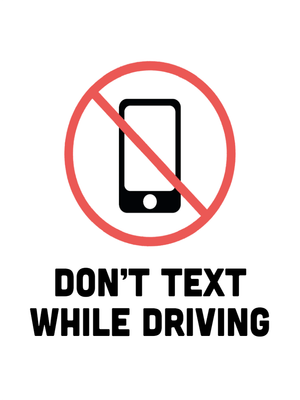 Custom Outdoor Yard Signs Multiple Sizes Dont Text and Drive