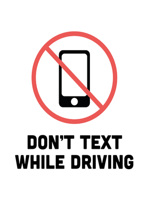 Custom Outdoor Yard Signs Multiple Sizes Dont Text and Drive
