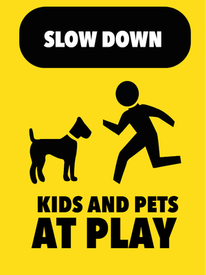 Custom Outdoor Yard Signs Multiple Sizes Slow Down