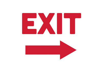 Custom Outdoor Yard Signs Multiple Sizes Exit Way