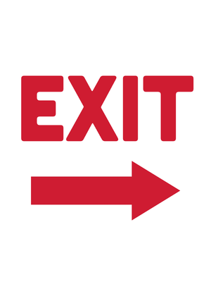 Custom Outdoor Yard Signs Multiple Sizes Exit Way