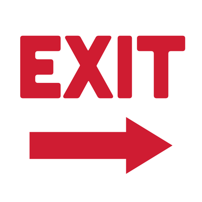 Custom Outdoor Yard Signs Multiple Sizes Exit Way