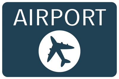 Custom Outdoor Yard Signs Multiple Sizes Airport Way
